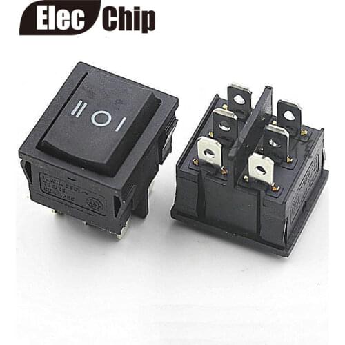 5pcs/lot KCD2-501 type switch become warped board power supply switch black boat 10 (6) A 6 foot 3 files