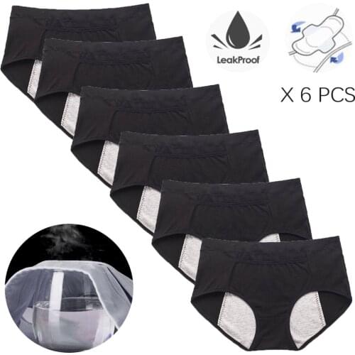6pcs Leak Proof Menstrual Panties Physiological Pants Cotton Menstruation Period Comfortable Waterproof Briefs wholesale