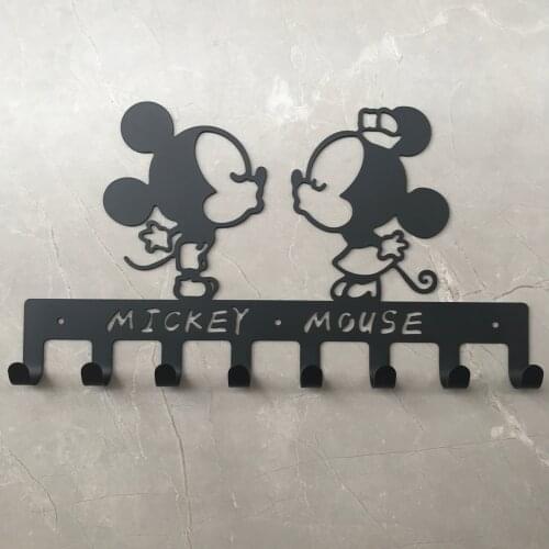 8HOOKS Cartoon Mouse Design Hook Coat/Hat/Bag Cartoon Wall Hanger Home Improvement Decor Free Shipping Black Animal Laser Cut