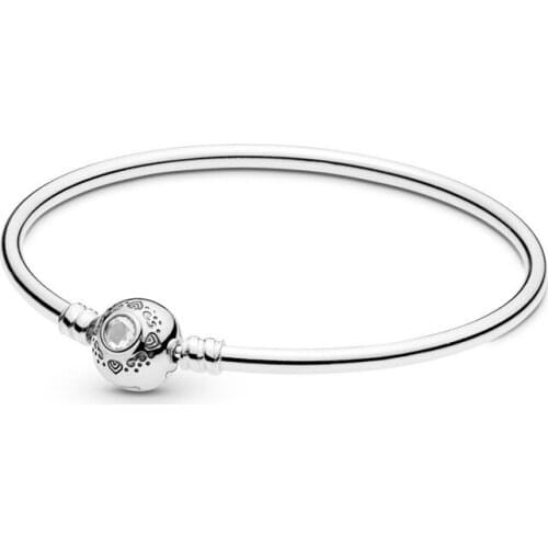 Authentic 925 Sterling Silver Pan Bracelet Creative Princess Latin Simple Personalized Bracelet Fit Diy Charm Women Jewelry