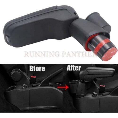 For Mercedes New Smart 453 Fortwo Forfour 2015-2018 Automotive interior accessories Leather armrest box with cup holder locker