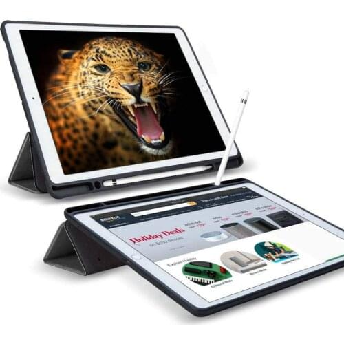 Pencil Holder Case For iPad Pro 10.5 2017 Smart Cover PU Leather For New iPad 10.5 Case Soft Magnetic Trifold Stand A1701 A1709