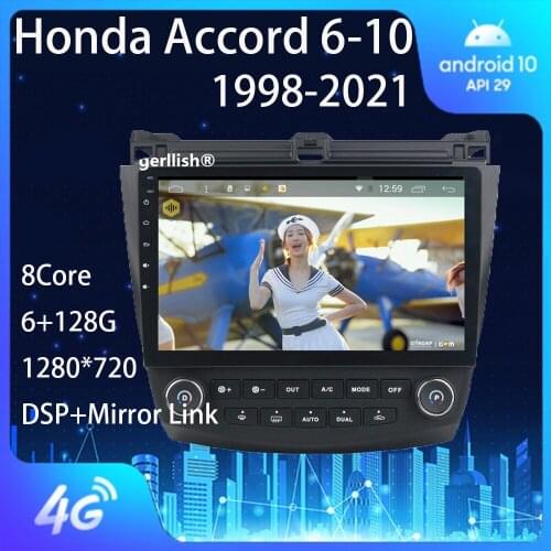 For Honda Accord 6 7 8 9 10 1998-2021 Multimedia Mp3 Player Bluetooth Car Audio Radio Android Internet Wifi Granta Apple Carplay