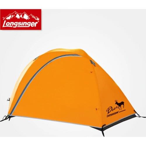 Longsinger elizabethans double layer aluminum rod outdoor camping hiking tent ultra-light rain