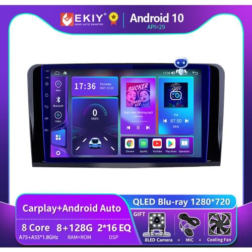 EKIY 9" IPS Car AutoRadio For Mercedes Benz ML GL W164 ML350 ML500 GL320 X164 ML280 GL350 GL450 Wifi Stereo Multimedia Player BT