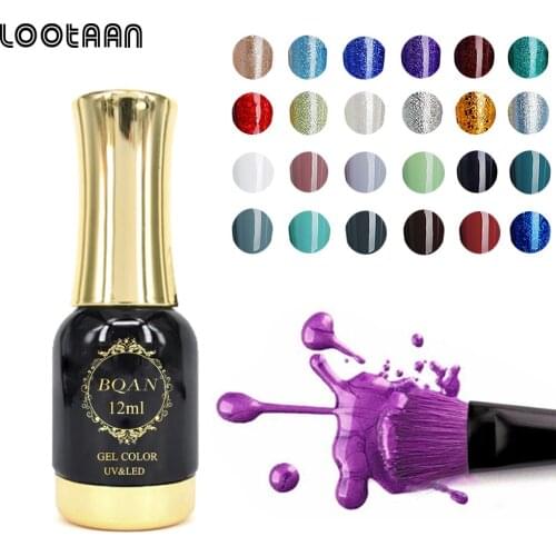 Gel Nail Polish 12ml UV LED Art Gel Polish All For Manicure Semi Permanent Varnish Soak Off Matte Base Top Coat Shiny 24 Colors