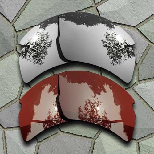 Chrome&Bronze Brown Sunglasses Polarized Replacement Lenses for Oakley Flak 2.0 XL