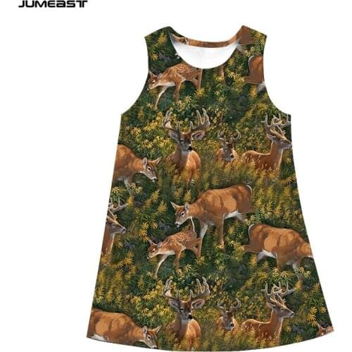 Jumeast Brand Men Women 3D Printed Dresses Hunting Hunter Camouflage Camo Summer Fashion Sleeveless Dress Suspender Nightdress