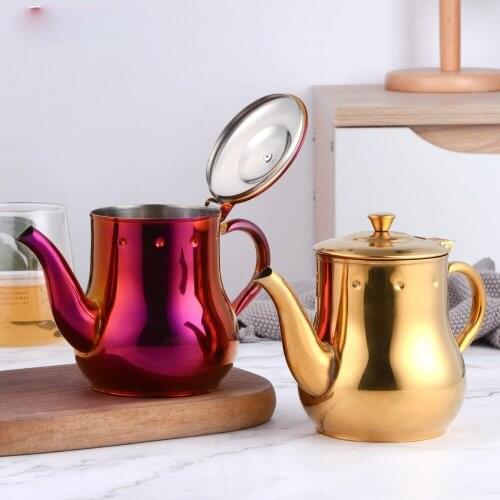 Stainless steel Anshi pot new oil pot teapot color titanium plating 500ml Anshi pot kitchen tools kitchen accessories cooking