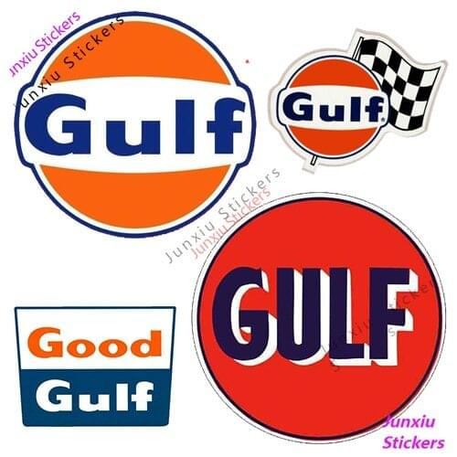 Personality Gulf Logo Colorful Car Stickers and Decorative Bumper Laptop Refrigerator Wall Waterproof Decal KK Material 13*12cm
