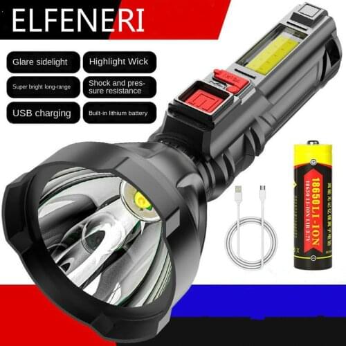 Super Bright Led Rechargeable Lamp Special Forces Small Mini Flashlight Strong Light Portable Multi-functional Durable Lamp