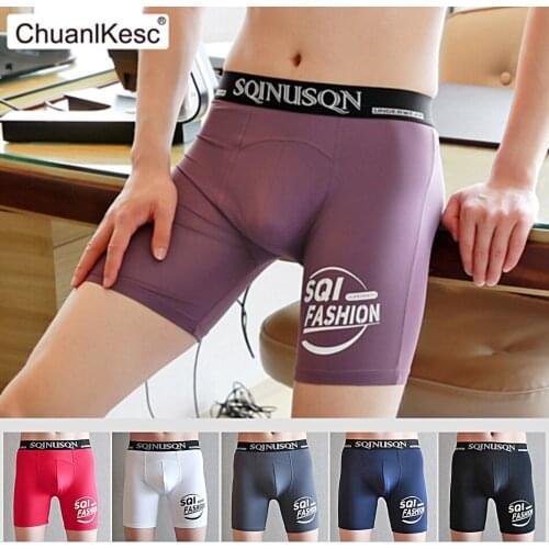 Viscose Fibre Fabric Long Panties, Running Shorts, Cold And Refreshing, To Prevent Leg Injury, Fashionable Underpants