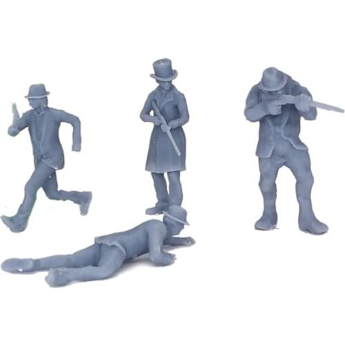 Outland Models Western Cowboy Gunman Figure Set 1:48 O Scale