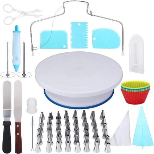 With Numbered 90-piece Non-slip Cake Turntable Set Baking Tool Decorating Kit