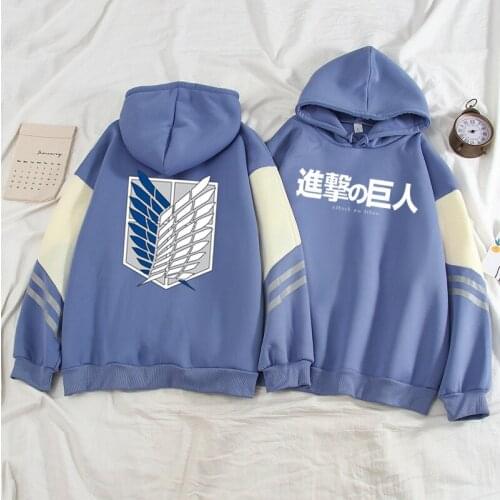 Autumn and Winter Plus Size Hoodies Annime Attack on Titan Oversized Sweatshirt Women