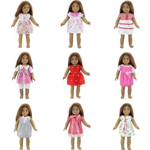 10Style Choose dress Fit for American Girl Doll Clothes 18-inch Doll , Christmas Girl Gift(only sell clothes)