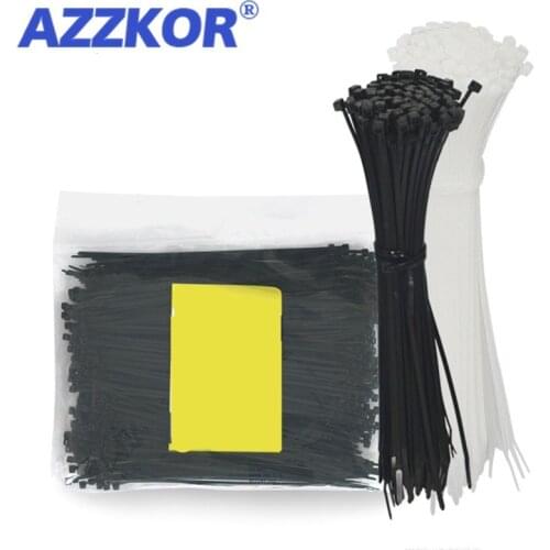 Pneumatic WHITE/BLACK Cable-Ties Ties-Straps Plastic Self-Locking Nylon Ties3*60/80/100/120/150/200MM 1000Pcs