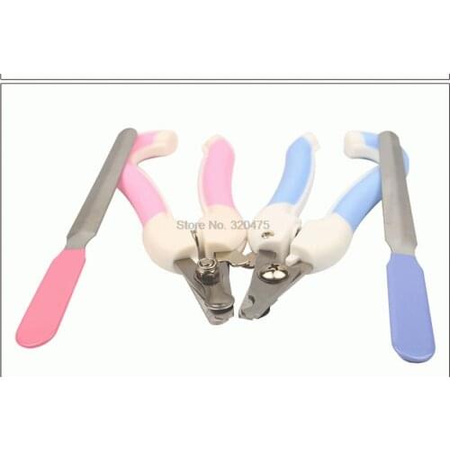 By dhl 200set practical Pet Toe Care Stainless Steel Dogs Cats Claw Nail Clippers Cutter Nail File Scissors Trim Nails Pet
