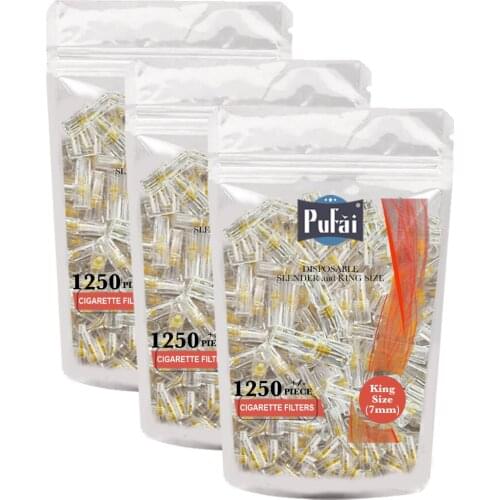 Pufai Slender King Size Cigarette Filters Compatible 7 mm 3750 Pieces