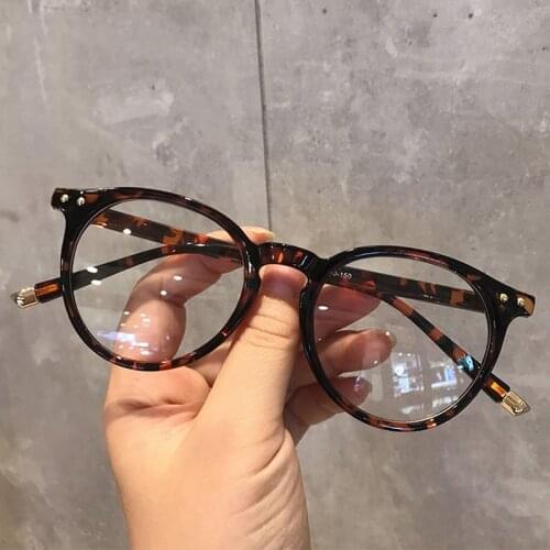 Retro Anti Blue Ray Computer Glasses Women Round Eye Glass Blue Light Blocking Fashion Eyewear Optical Bluelight Glasses