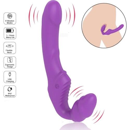 9 Speeds Silicone Double Vagina Anal Vibrators Clitoris Stimulator G-Spot Plug Massage Dildo Vibrator Sex Toys For Lesbian Women