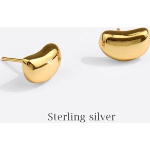 Sole Memory Cute Mini Water Drop Beans 925 Sterling Silver Fashion Female Stud Earrings SEA814