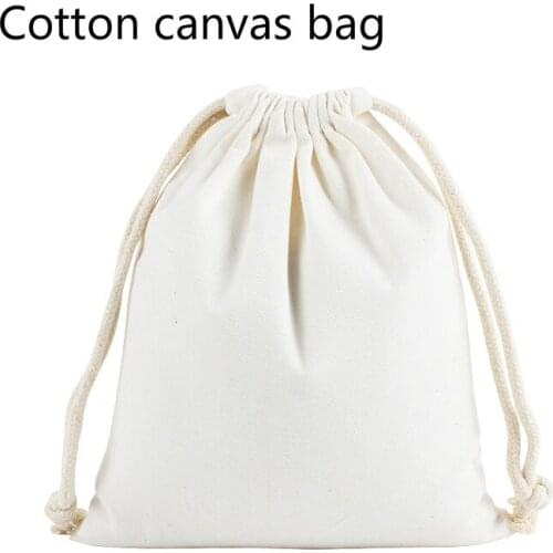 1pcsCotton canvas bag 75x120cm reusable cotton drawstring shopping bag men and women travel shopping tote bag storage bag