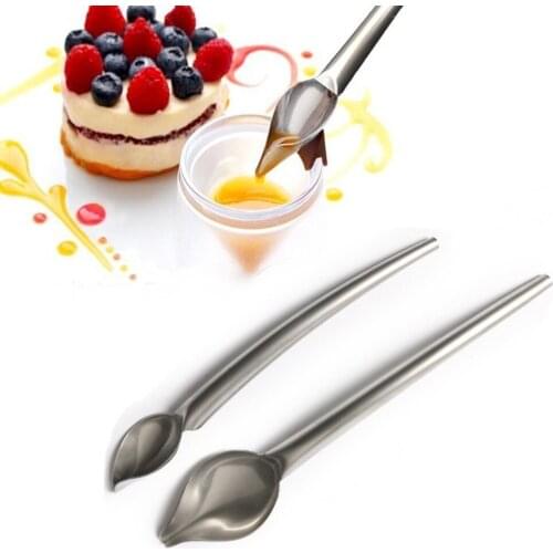 1pcs Stainless Steel Chocolate Spoon Fondant Cake Decoration Baking Tools Ice Cream Chocolate Dessert Decoration Spoon Cake Tool