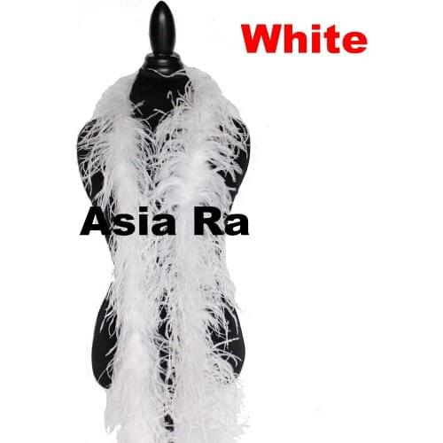10 meter White color ostrich feather boa 2 meter/pc Marabou Feather Boa Wedding party costume shawl craft