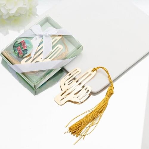 100pcs Cactus Bookmark Page Folder Cute Student Book Marks Wedding Birthday Party Favor and Gift