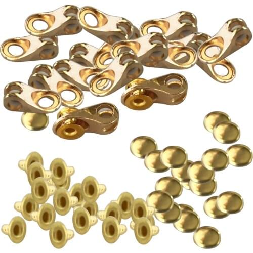 20 Sets High Quality Alloy Lace Hooks with Rivets Shoelace Buckles Repair Hunting & Hiking Boots or for Fashion Boots