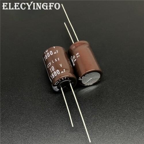 5pcs/50pcs 1800uF 10V1800UF NIPPON NCC LXF Series 12.5x20mm 10V1800uF Aluminum Electrolytic Capacitor