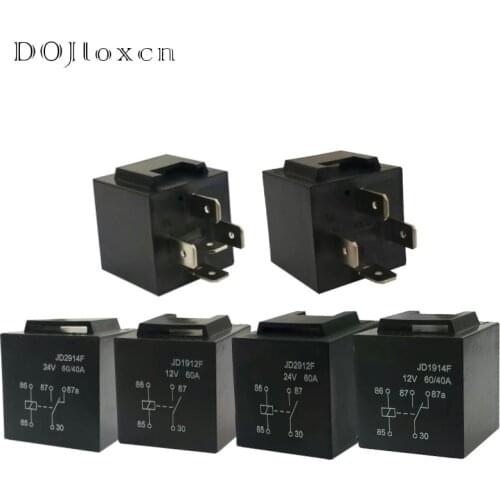1 Pcs 4 5 Pin 40A 60A Waterproof Car Relay Long Life Automotive Relays DC 12V 24V Relay For Head Light Air Conditioner