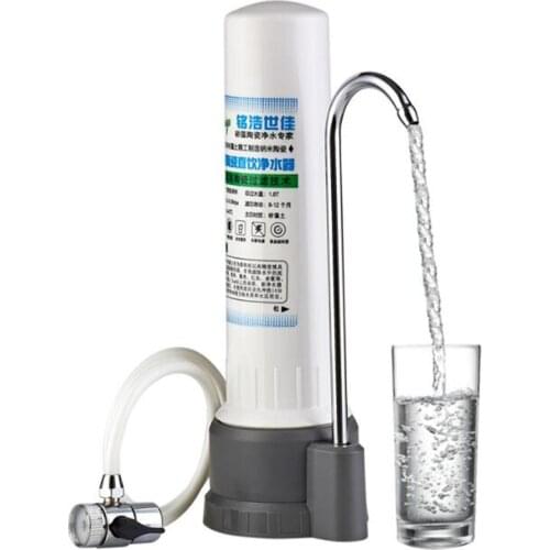 Household water purifiers direct drinking tap water faucet benchtop filter white transparent ceramic water filters D237