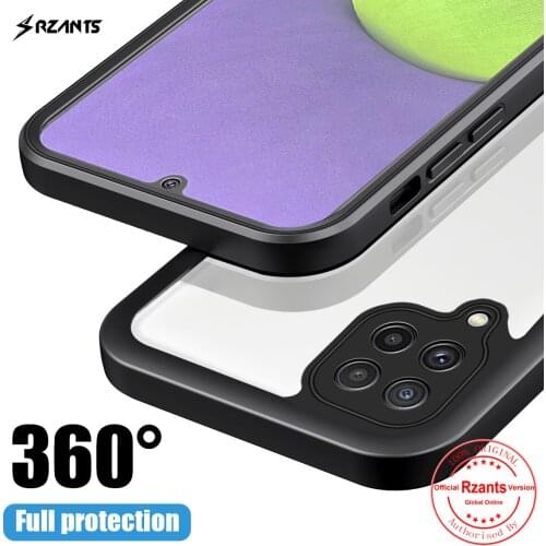 Rzants For Samsung Galaxy A22 4G 5G M32 Case [360 Bettle] Full Protection Cover Soft Transparent Shockproof Phone Casing