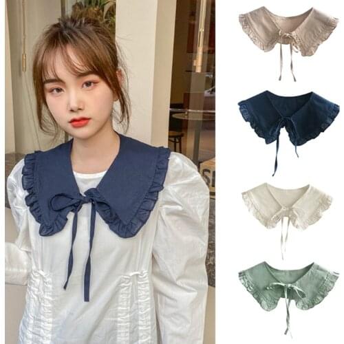 Japanese Style Doll Decorative Collar Womens Fake Detachable Shirt Shawl Wrap Neckwear False Blouse Top for Skirt Dress