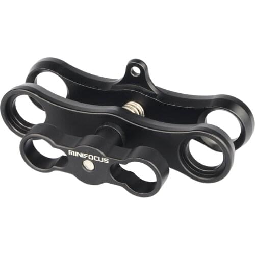 1" Inch Ball long clamp Butterfly Clip Arm Dual Holder for underwater photo/video Diving light arms system Extended version