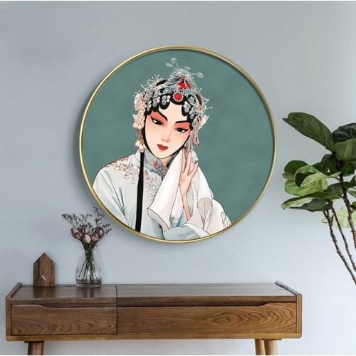 EECAMAIL DIY Diamond Painting Full Diamond Embroidered Beijing Opera Huadan Face China Character Entrance Home Decora No Frame