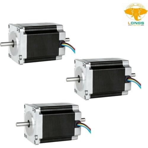 EU Free Shipping 3PC Nema 23 Stepper Motor 270 OZ.in 3.0A 6 Lead Wires Dual Shaft 23HS8630B 2phase CNC