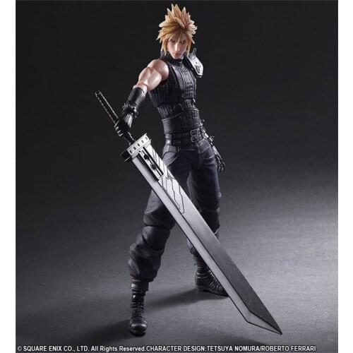 Play Arts Kai Cloud II Final Fantasy VII Anime Action Toy Figures Pvc Model Collection Original Box For Children Gift 27cm