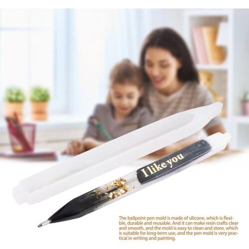 Pen mold Pen Shape Resin Casting Molds Ballpoint Pen Silicone Candle Molds #W0