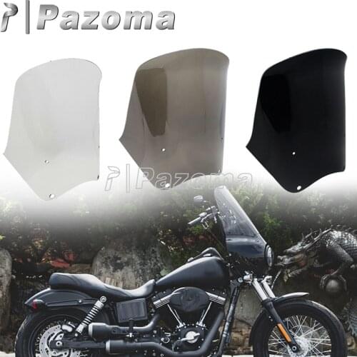 Custom Fairing Windshield For Harley Dyna Street Bob Low Rider 15" Sport Fairing Light Mask Wind Screen For Touring Sportster