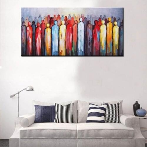 Hand Painted Figure Oil Paintings On Canvas Modern Abstract Posters Pop Art Wall Pictures For Living Room Home Decoration