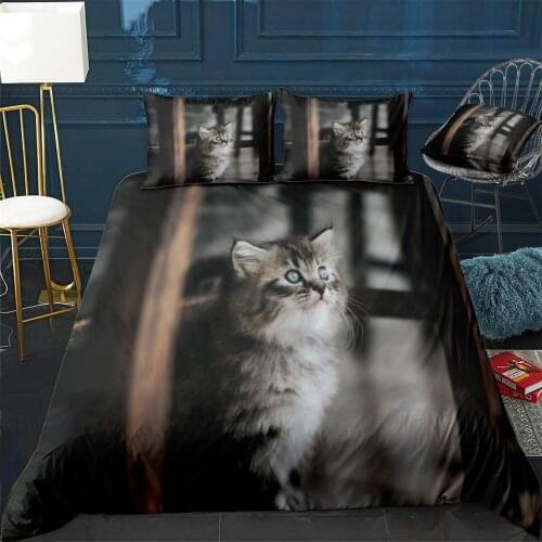 Animals Pets Wild Animals Quilt Cover Pillowcase 3Piece Comforter Bedding Set With Pillow Case Single Double Duvet Cover