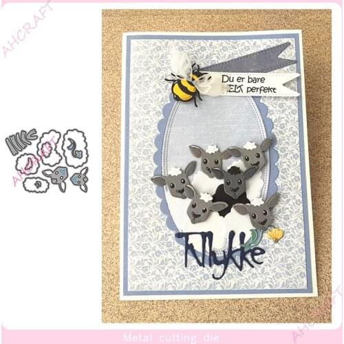 Little Cotton Sheep Metal Cutting Dies for DIY Scrapbooking Photo Album Decorative Embossing PaperCard Crafts Die2021