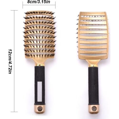 Girls Hair Scalp Massage Comb Hairbrush Bristle Nylon Women Wet Curly Detangle Hair Brush for Salon Hairdressing Styling Tools
