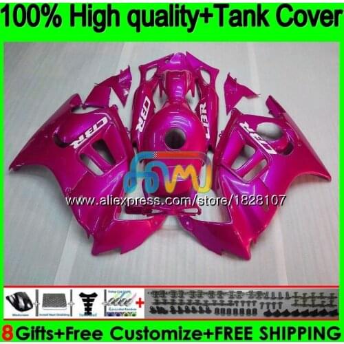 Kit +Tank For HONDA Glossy pink CBR600F2 600CC CBR 600F2 93 94 1993 1994 1BS.276 CBR600 CBR 600 FS F2 91 92 1991 1992 Fairings