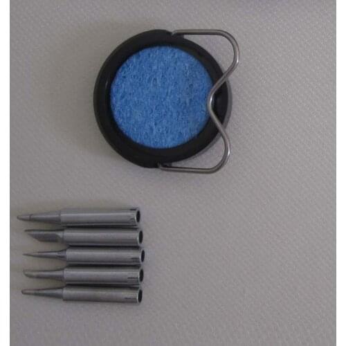 Original YIHUA 5pcs 900M-T Soldering Iron Tips 42mm with Soldering Iron Holder For YIHUA Welding Rework Tool