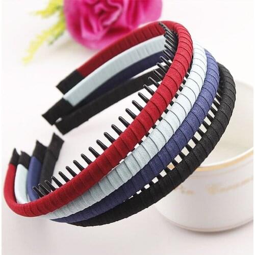 1pc Hairbands Non-slip Bezel Colorful Rhinestone Flower Water Ripple Hair Hoop Headband for Women Hair Band Hair Accessories New