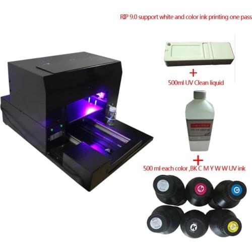A3 size UV led lamp flatbed printer for pen, phone case, glass,metal,ceramic etc printing